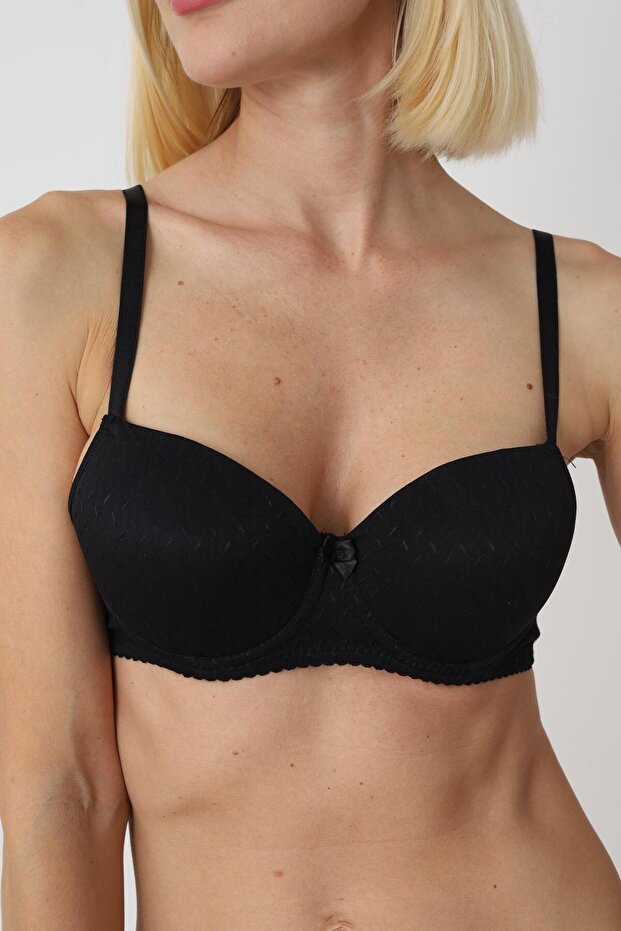 كوب أسود بنمط أوراق الشجر بدون حشوة أو قاعدة BCUP - 7