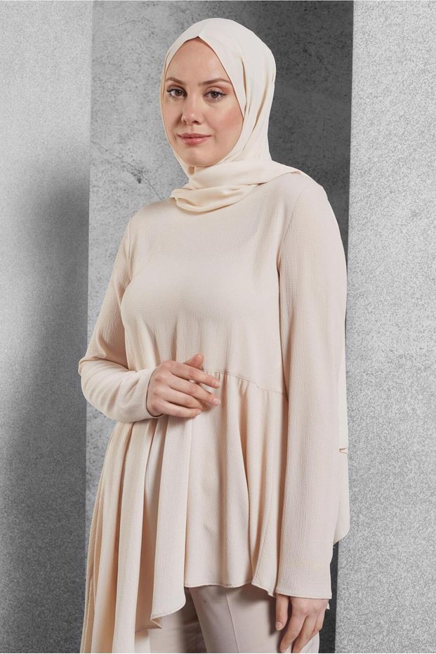 Asymetric Cut Volan Tunic 4864