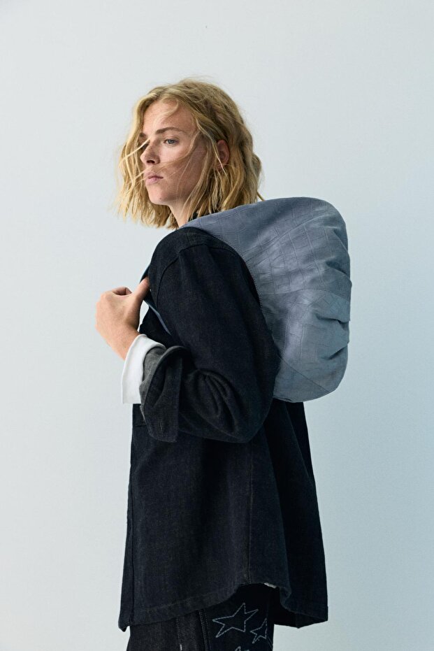 Kumaş omuz çantası - 6