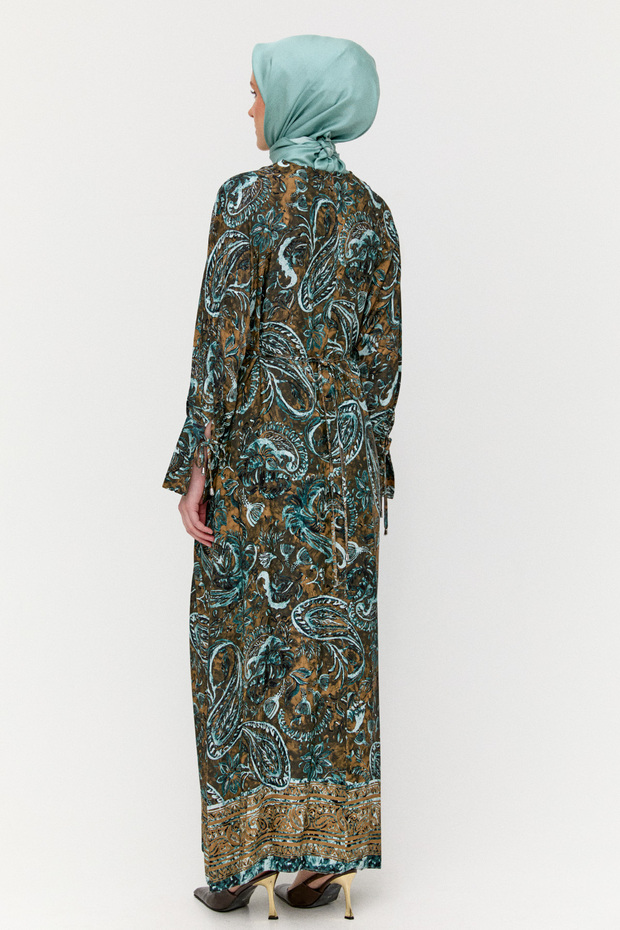 Etnik Desenli Elbise - 8