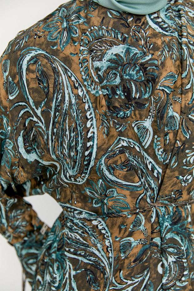 Etnik Desenli Elbise - 7