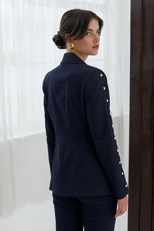 22603 سترة باللون الأزرق الداكن - 4