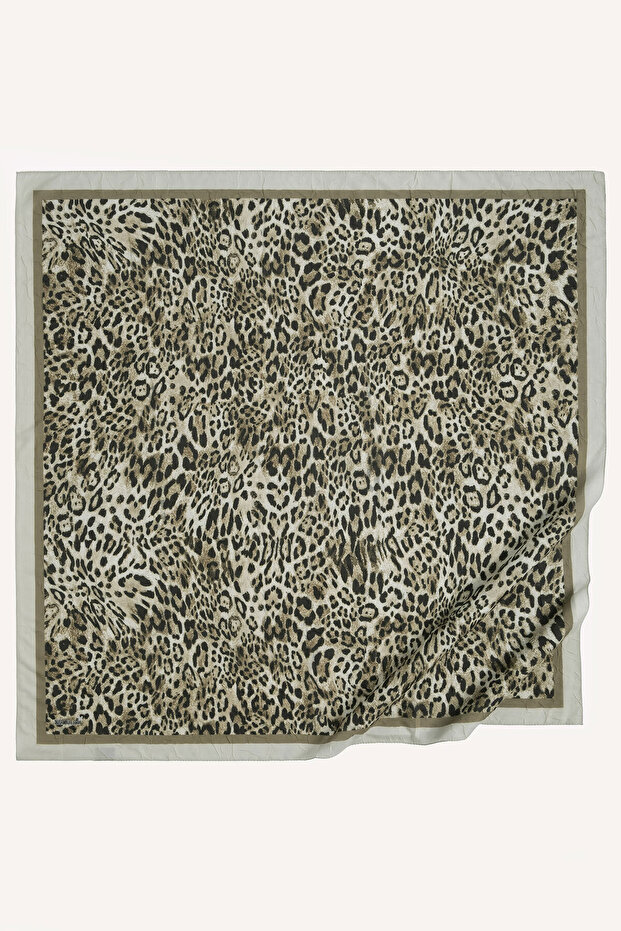 وشاح كراش منقوش بنقشة الفهد الحجري - 2