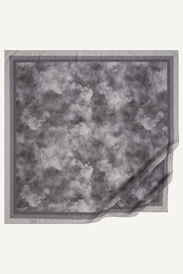 وشاح كراش بنمط السحابة البنية - 2