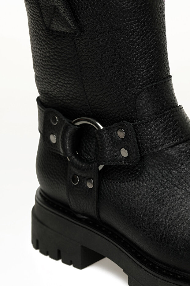 REFILE 5PR Siyah Kadın Biker Bot - 7