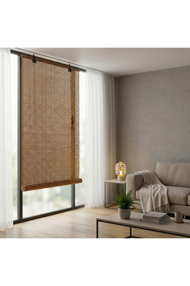 Stor Perde Ahşap Gör Bambu Kahve - 3