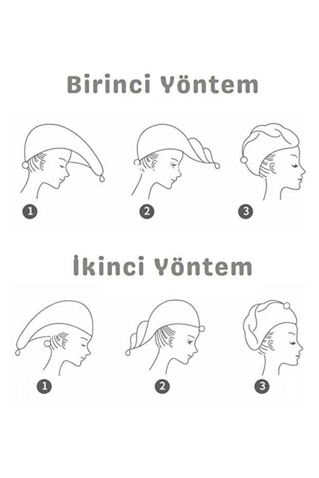 Buttoned Hair Bathing Cap - 4