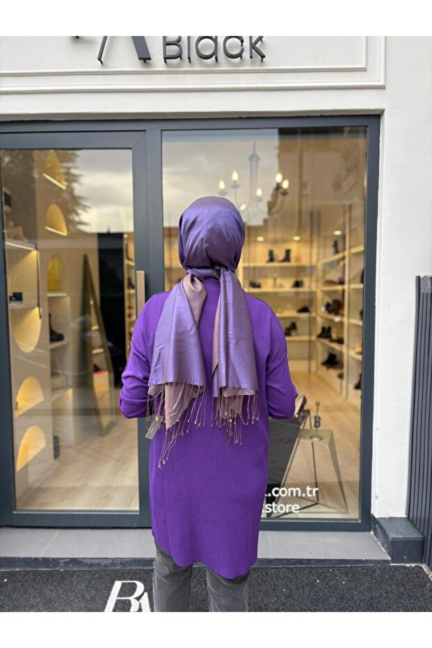 İNVEE 7014 Triko Tunik - Mor - 5