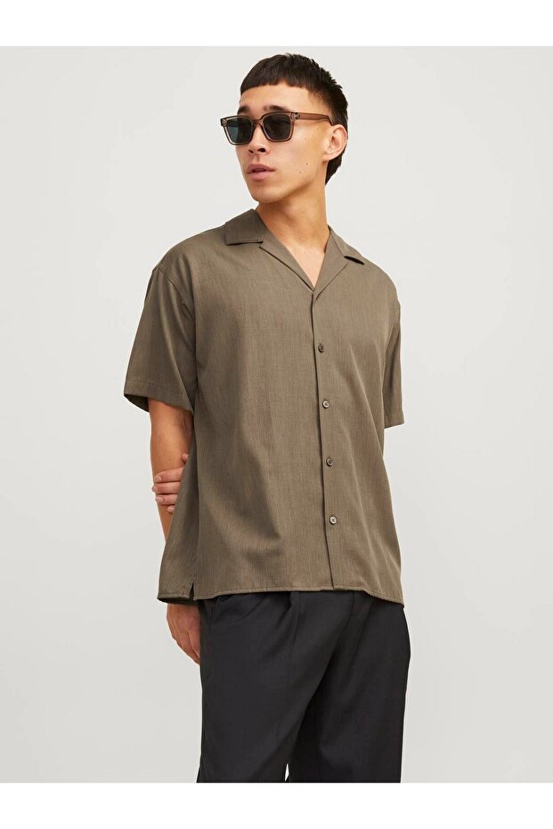 Men's V-Neck Shirt Jprccaaron Resort Shirt S/S Ln 12251027