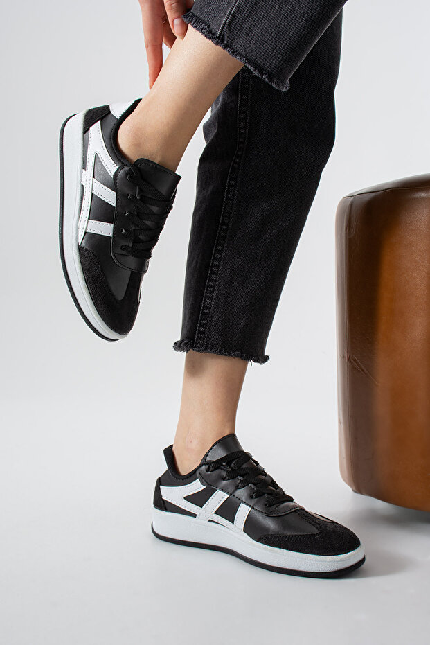 Siyah Sneaker Spor ayakkabı - 4