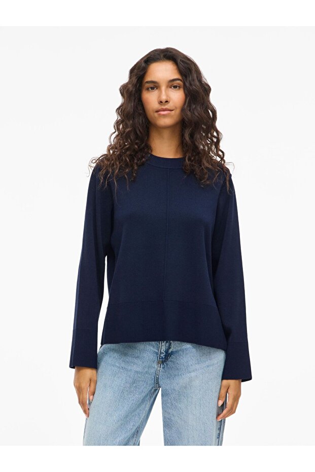 Strickpullover Rundhals - 1