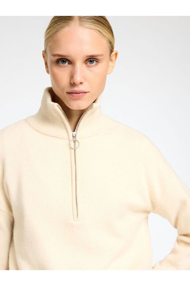 Half-zip Pullover Wollgemisch - 5