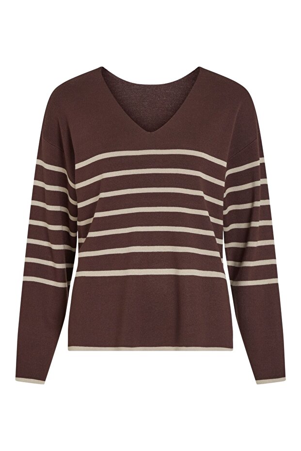 Strickpullover V-Ausschnitt - 2