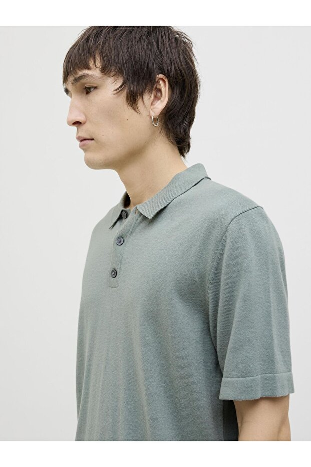 Gestricktes Polo Einfarbig Gestricktes Polo - 7