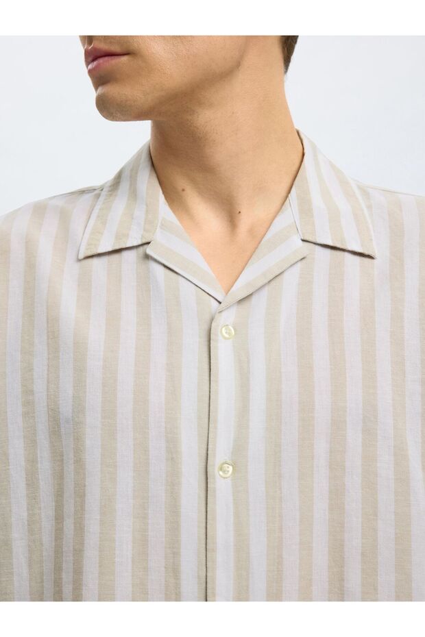 Kurzarmhemd Leinenmix - 5