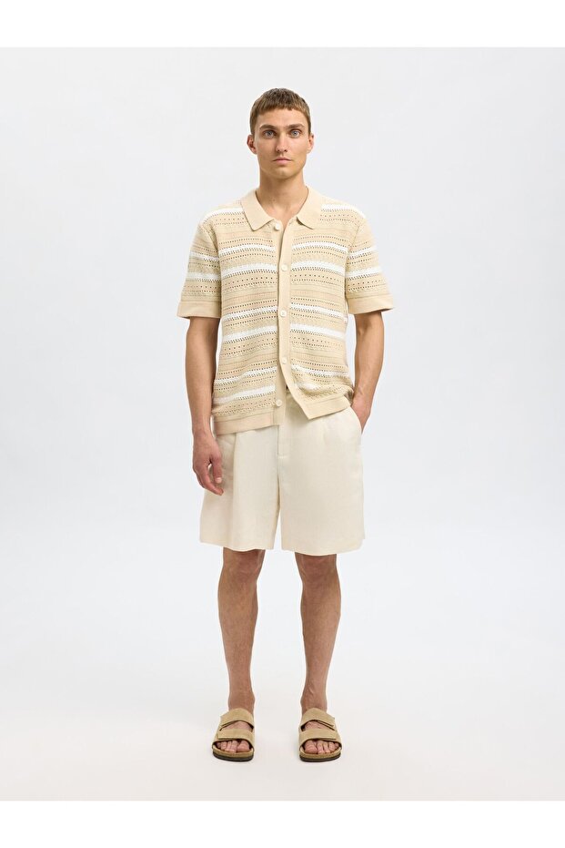 Kurzarmhemd Strick - 4