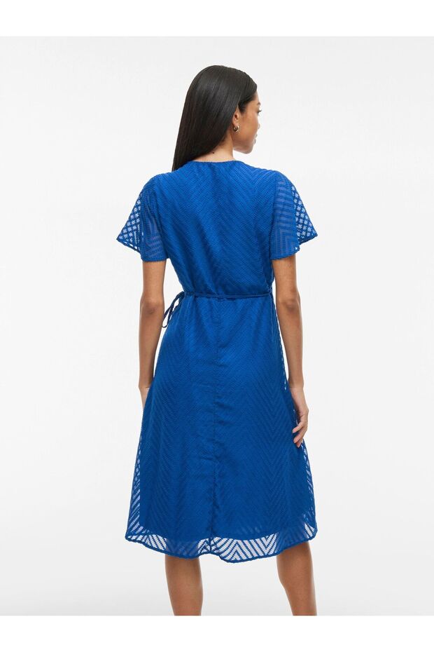 Kleid mit V-Ausschnitt Kurzarm - 4