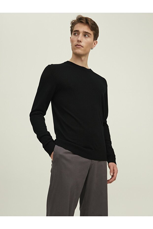 Strickpullover Einfarbig Strickpullover - 1