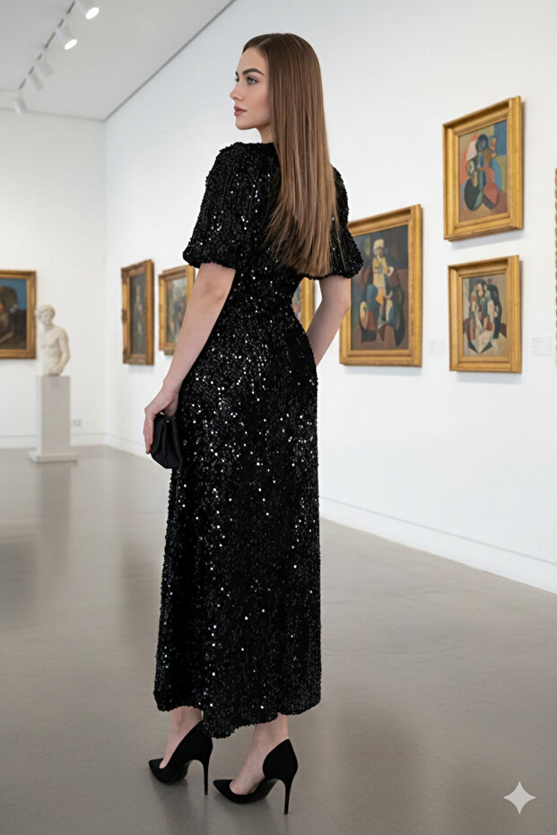 Pul Payet Elbise Midi Boy - 3