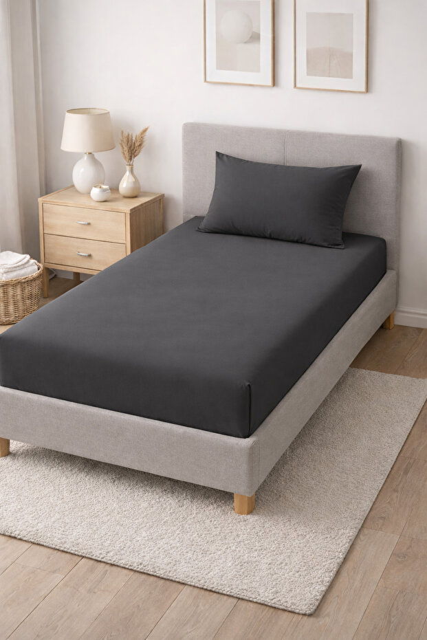 Single Ranforce Fabric 100% Cotton Fitted Sheet Set 100X200 +30 cm