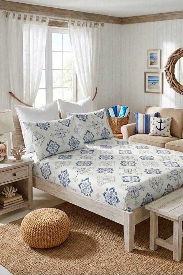 Crystal Patterned Elastic Sheet Set - Single/Double/Queen Size - 1