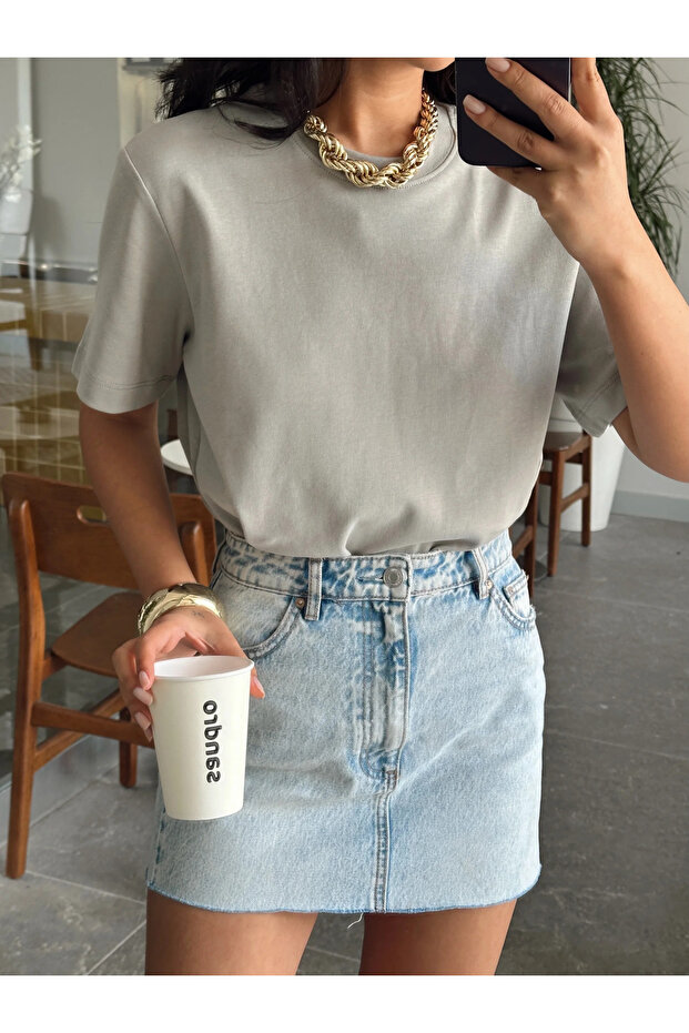 Plain Oversize Basic - Gray - 4