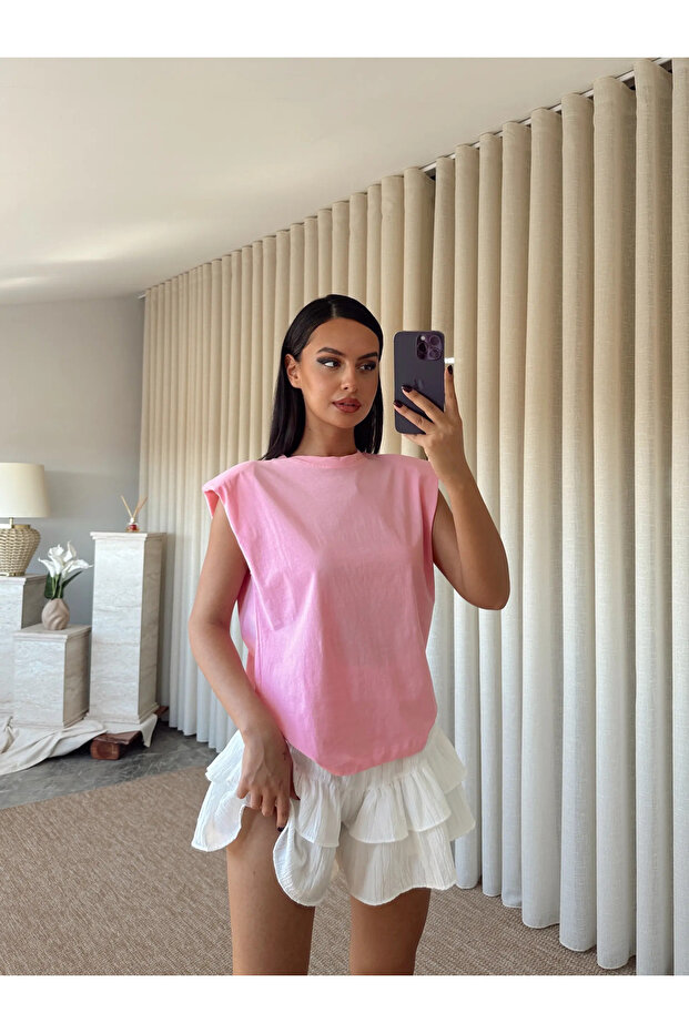 Basic with Cotton Detail - Pink