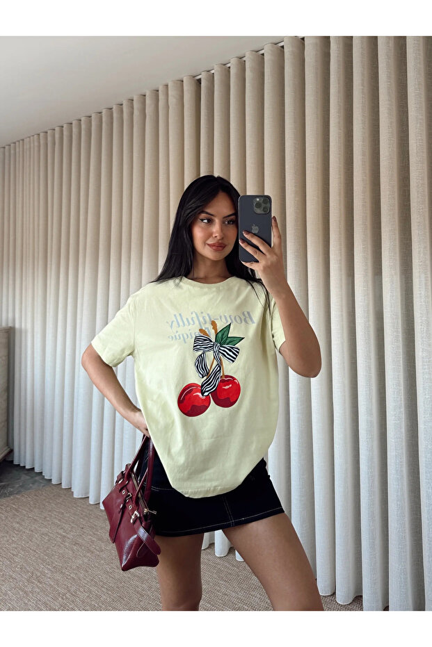 طبعة الكرز الأساسية - أصفر - 4