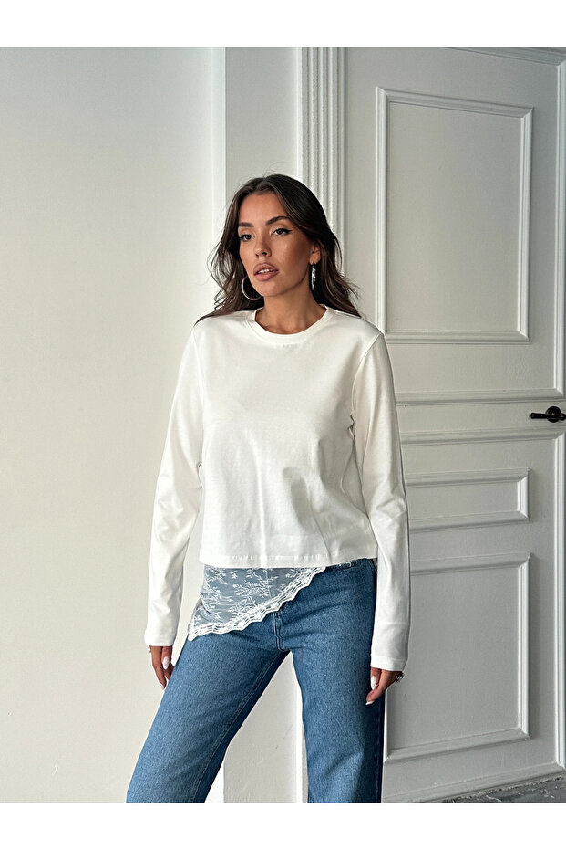 Plain Basic Long Sleeve - White - 2