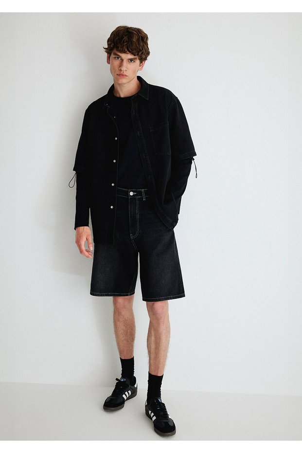 Bonn Mv91 Street Smoke Gray Jean Shorts 0410719-87172