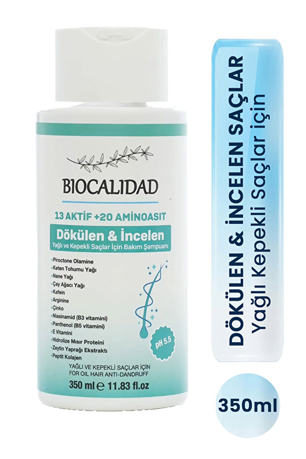 biocalidad Yağlı ve Kepekli/ Dökülen ve İncelen Saçlar için Bakım Şampuanı