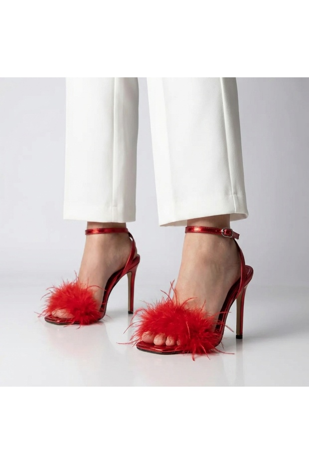 Diva Furry Stiletto Red