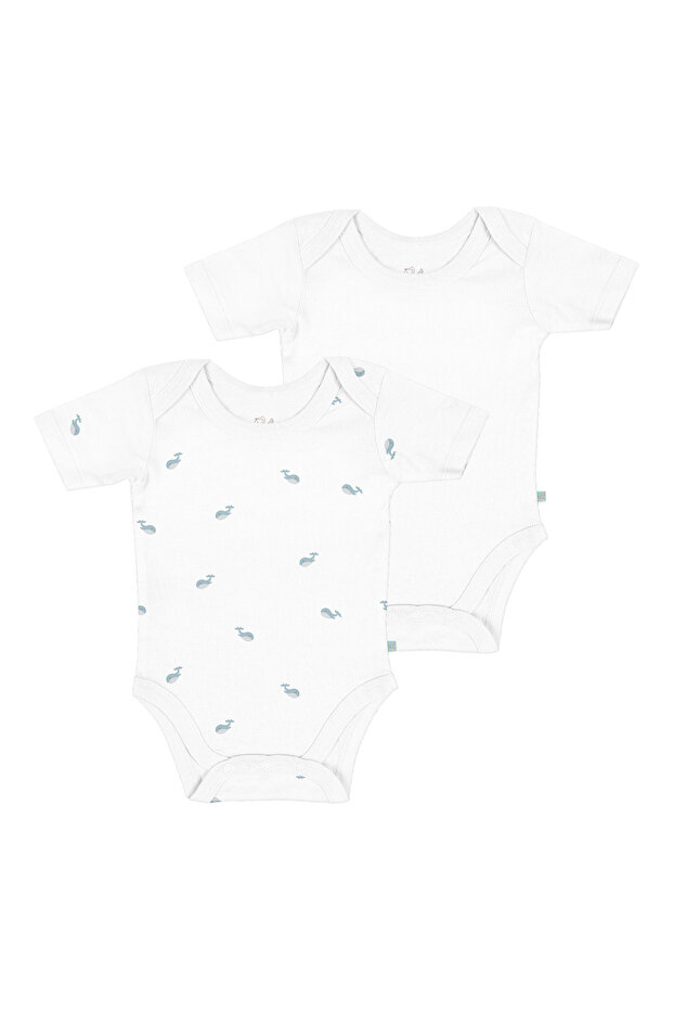 Aqua 2-Piece Bodysuit Set - Newborn 50cm