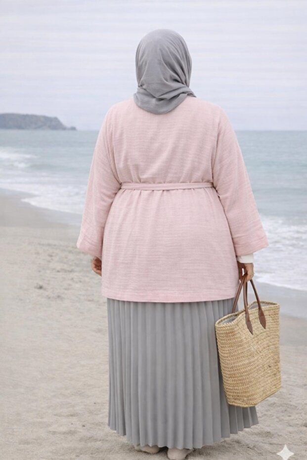 Modaalfa Overize Muslin Kimono - 2