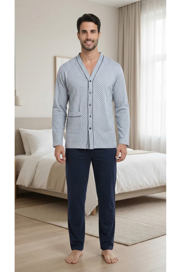 100% COTTON SUPERIOR BUTTONED PAJAMA SET 940