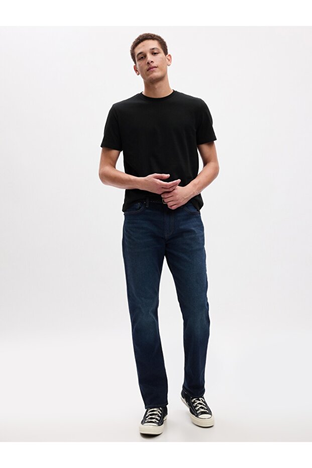 Erkek Siyah Bisiklet Yaka Basic T-Shirt - 6