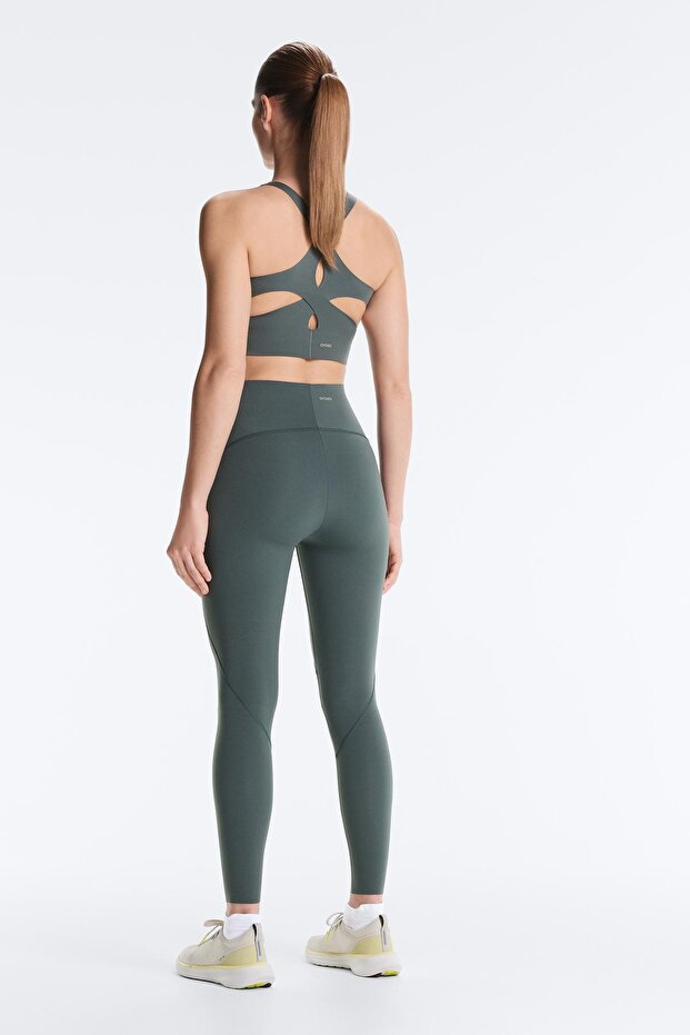 بنطال ضيق أساسي ضاغط عالي الارتفاع يصل إلى الكاحل - 4