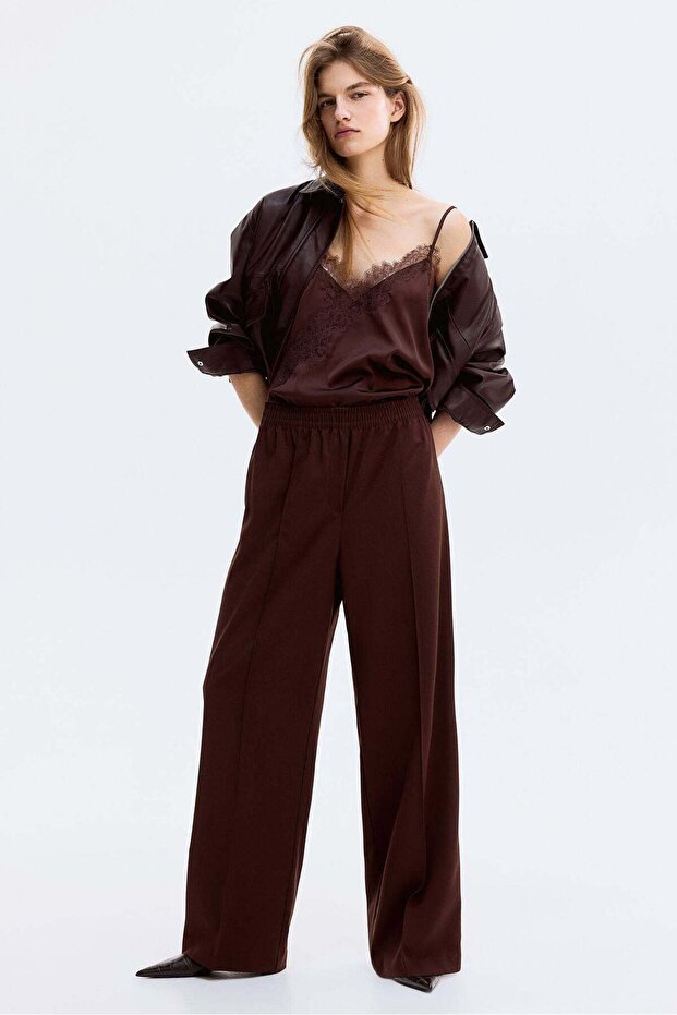 Crease-leg trousers