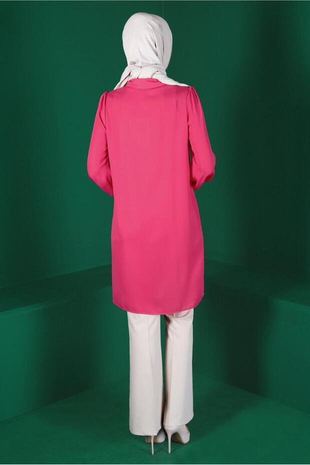 تونيك بأزرار مخفية مرصعة بالأحجار 42562 - 3