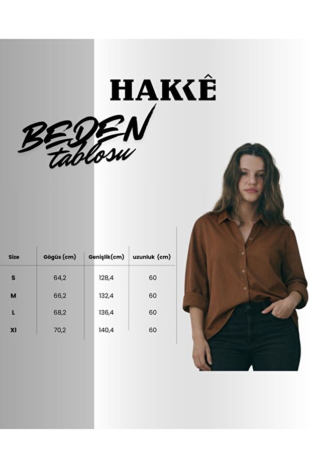 Oversize Uzun Basic Gömlek - 5