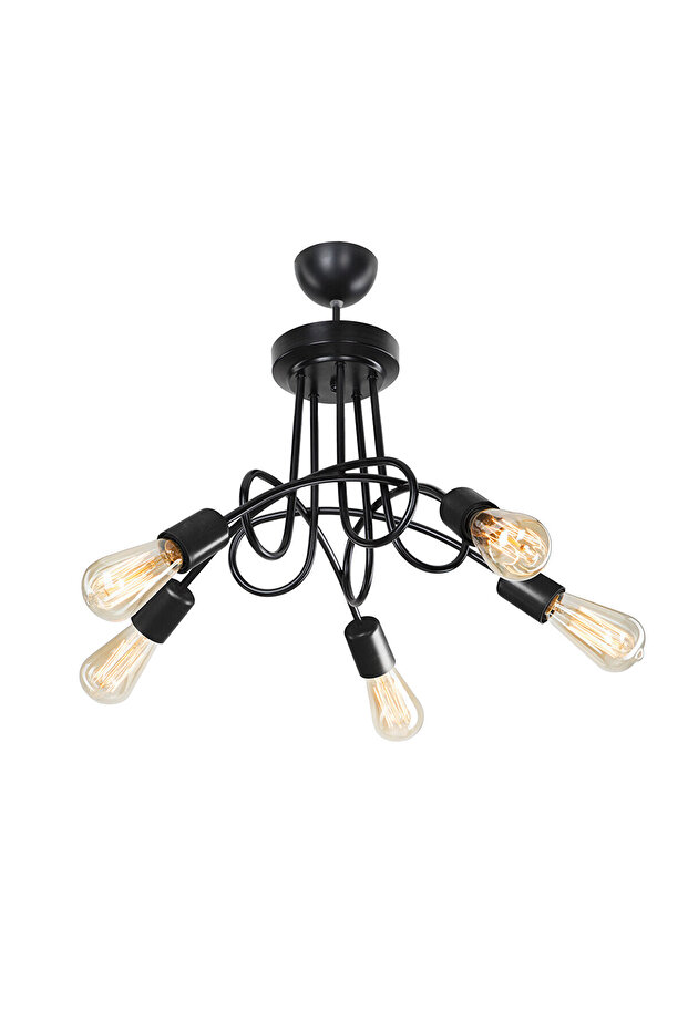 Eftelya 5'li Avize Siyah ASZ 1611 - 1