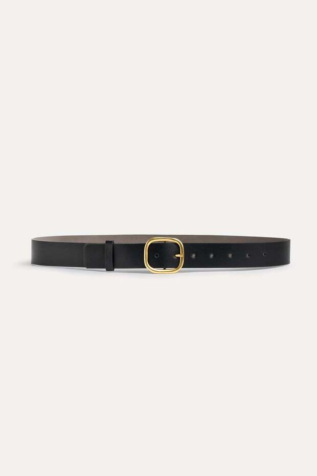 Route Square Buckle Leather Belt