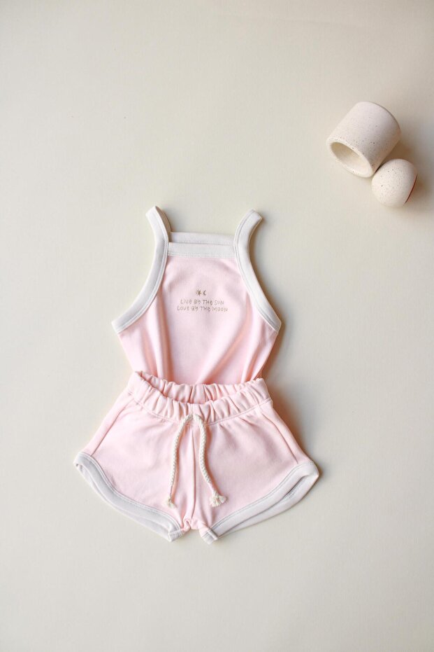 Pudra Askılı Şortlu Takım - 6