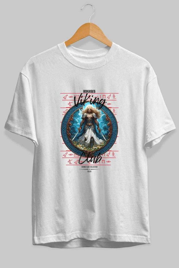 Baldur Front Printed White Oversize T-Shirt Men Women Cotton Crew Neck Tshirt