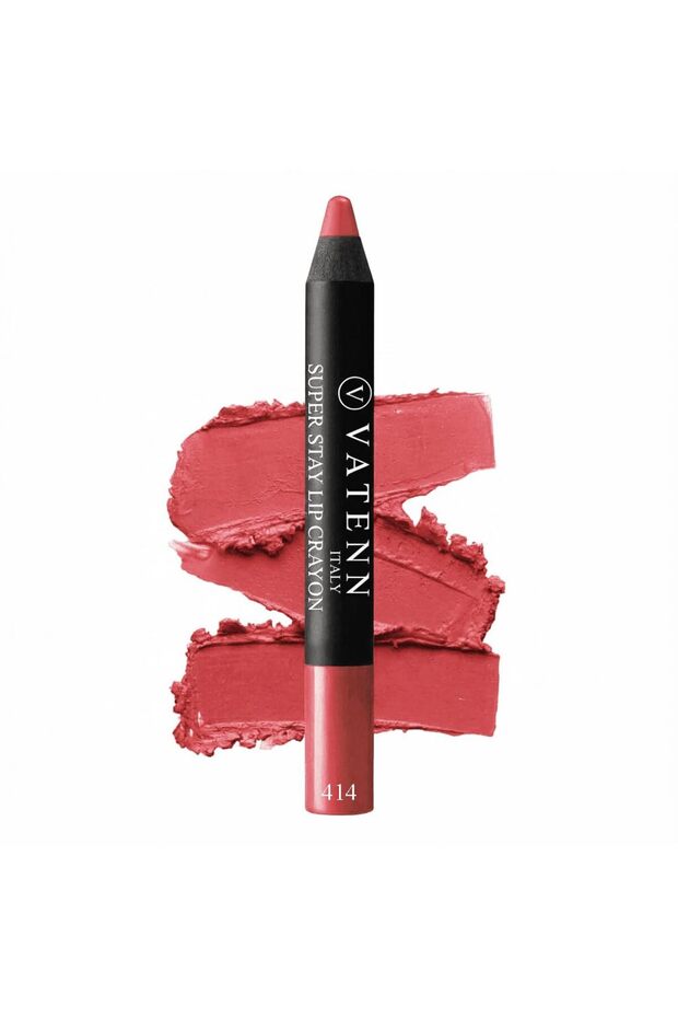 super stay lip crayon 414– Non-Dry Smooth Matte Lipstick, Waterproof & Smudge-Proof Long-Lasting