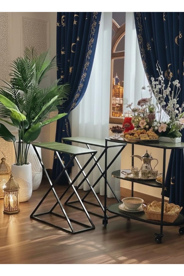 صياني تقديم ( طاولتين تقديم) 80*60*30 - 3