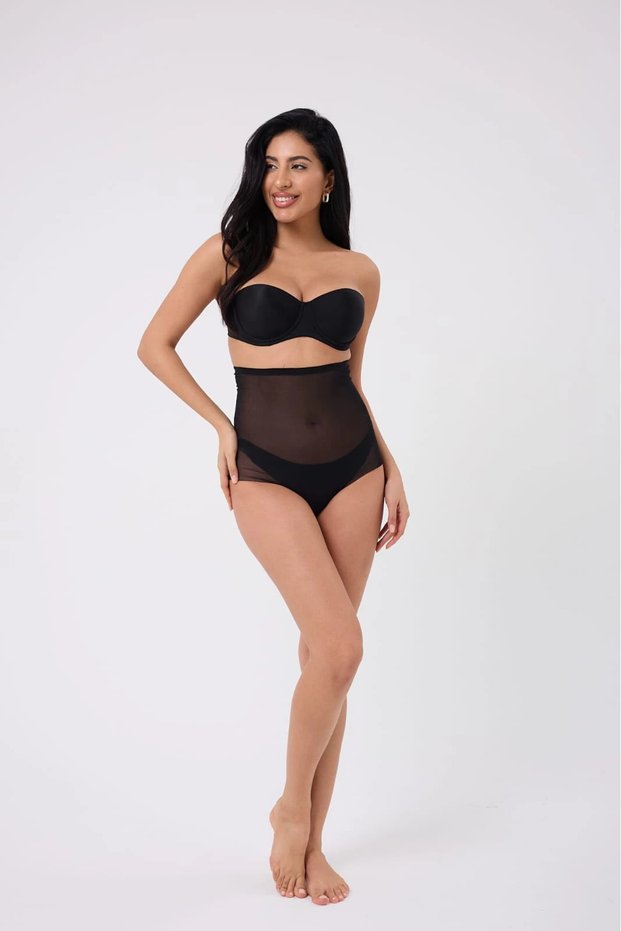 Freshness 0006 Laser Cut Tulle High Waist Slip Corset