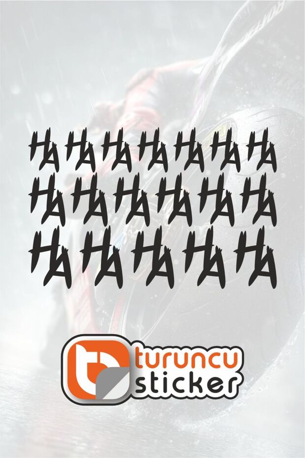 Ha Ha Ha Sticker Label 18 Pcs 20X13 cm - Vehicle - Motor - Laptop - Helmet Sticker Sticker