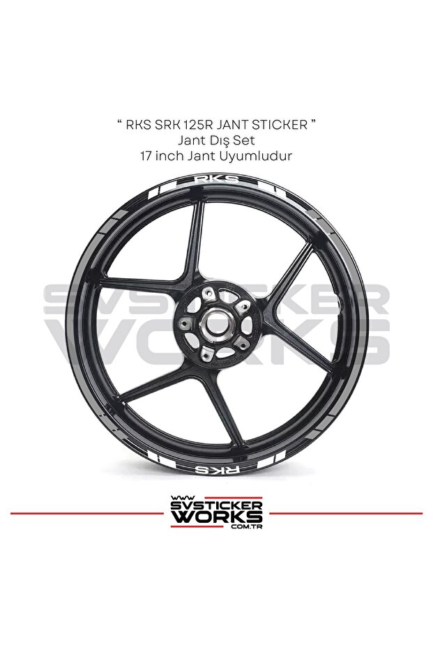 Rks Wheel Compatible Sticker Wheel Outer Strip Set of 16 Stickers
