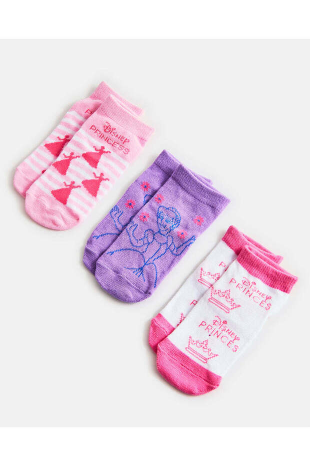 Girls Assorted Ankle Length Socks (3Pairs)
